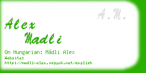 alex madli business card