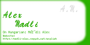 alex madli business card